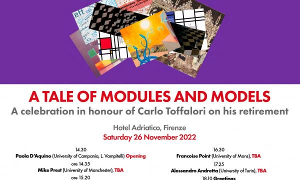 Tale of modules and models, in onore di Carlo Toffalori 26 Novembre ore 14.30,  presso l'Hotel Adriatico, Firenze